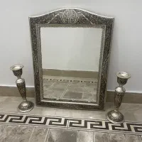 آینه شمعدان نقره نما