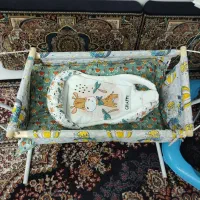 گهواره تا شو همراه با ساک حمل بسیار مقاوم و وسایل|تخت و صندلی بچه|قزوین, |دیوار