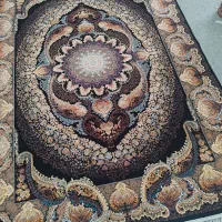 2تخته فرش 9متری زمرد طرح فروزان در حدنو