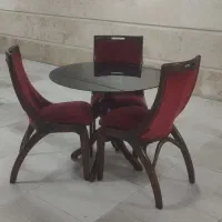 میز و صندلی غذا خوری چوبی سه نفره