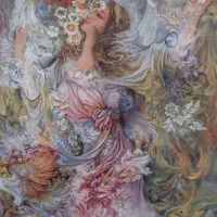 تابلو بوی بهار با چله ابریشم