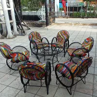 میز و صندلی باغی و اتشدان و چتر و تاب