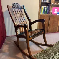 صندلی راکر جدید چوبی|صندلی و نیمکت|شیروان (خراسان), |دیوار