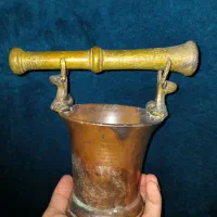 هاون مسوار کهنه قدمتدار کلکسیونی کمیاب|کلکسیون اشیاء عتیقه|اصفهان, جلفا|دیوار