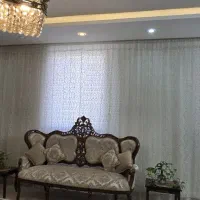 پرده استری دستک  ۲عدد چوب پرده سالم ریلی حدود۶متر