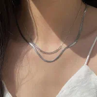 گردنبند و دستبند ماری استیل رنگ ثابت|بدلیجات|قم, حنیف نژاد|دیوار