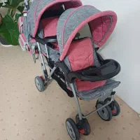 کالسکه دوقلو خارجی evenflo همراه ساک کودک