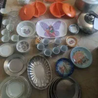 چینی ملامین آنتیک قدیمی کاسه بشقاب فنجان