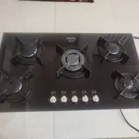 گاز تو کار 5 شعله استیل البرز قطعات ساباف ایتالیا|اجاق گاز و لوازم برقی پختوپز|گرمدره, |دیوار