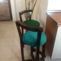 صندلی گرد چوبی ارتفاع بلند|میز و صندلی غذاخوری|شهریار, شهرک شاهد|دیوار