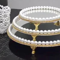 سینی آینه ای مرواریدی