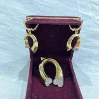 نیم ست نعل قلبی شکیل طلا|جواهرات|ارومیه, |دیوار