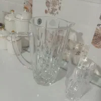 دو عدد پارچ و ۱۸ عدد لیوان کریستال