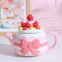 قوری پاپیونی صورتی پینترستی|قوری، کتری، قهوهساز دستی|همدان, |دیوار