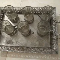 استکان چایی همراه سینی|ظروف سرو و پذیرایی|هشتگرد, فاز ۷ مهستان|دیوار