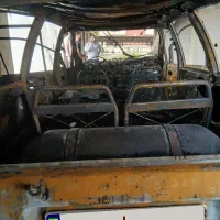 خودرو ون کاروان سایپا به علت آتش سوزی فروشی است