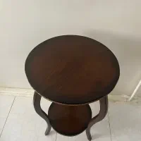 میز تلفن چوبی وکنار سالنی دورش برنز همراه با شیشه|میز تلفن|تهران, فلاح|دیوار