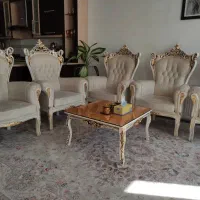 مبل نه نفره کاملا سالم و تمیز|مبلمان خانگی و میز عسلی|لنجان, |دیوار