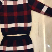 بلوزدامن بافت سایز ۳۶تا۴۰ نوو شیک ودامن پلیسه مخمل|لباس|اصفهان, صدف|دیوار