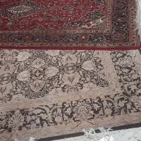 دو تخته فرش دستباف ۴ متری قرمز و ماشینی۶ متری