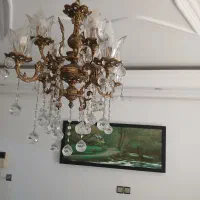 لوستر برنج ۴ شاخه دوبل|لوستر و چراغ آویز|رشت, علی آباد|دیوار