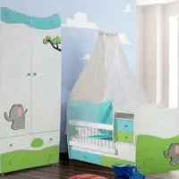 تخت کمد کودک نوجوان در حد نو مناسب سیسمونی