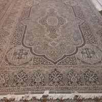 فرش ۱۲ متری ستاره کویر یزد دو عدد رنگ فیلی و سبز