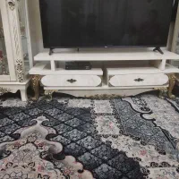 میز تلویزیون و مینی بوفه رنگ نباتی