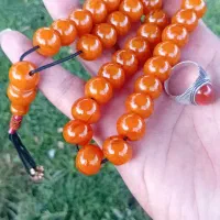 انگشتر عقیق کهنه . یمنی . رکاب . خطی .