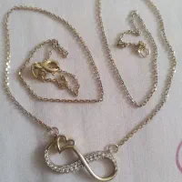 گردنی نقره آب طلا