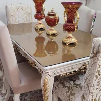 میز و صندلی ناهارخوری 6 نفره استیل شیک