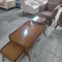 میز عسلی جلومبلی چوبی رنگی فندقی|مبلمان خانگی و میز عسلی|تهران, شهرک ولیعصر جنوبی|دیوار