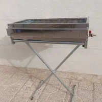 کباب پز گازی تمام استیل همراه با پایه
