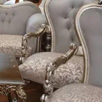 مبل ۹نفر همراه میز چوب راش|مبلمان خانگی و میز عسلی|تالش, هشتپر|دیوار