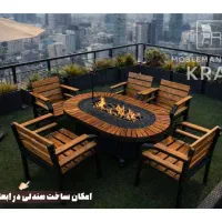 میزوصندلی باغی / آتشکده بیضی/ صندلی نیمکت دسته دار|میز و صندلی غذاخوری|تهران, تهرانپارس شرقی|دیوار