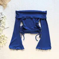 کراپ یقه قایقی استین کلوش مجلسی فانتزی|لباس|شیراز, میانرود|دیوار