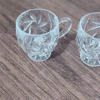 ۱۲ عدد استکان چای خوری کریستال خارجی