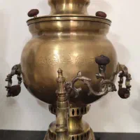 سماور زغالی برنجی ۸لیتری بزرگ