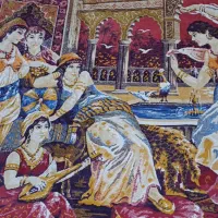 پرده دیواری یا روتختی آنتیک زنان حرمسرا|کلکسیون و سرگرمی|تبریز, |دیوار