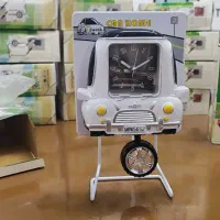 12 عدد ساعت روزمیزی کودکانه طرح ماشین عمده یکجا