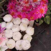 انواع گل مصنوئی باکس سبددسته گل شاخه ای قیمت مناسب|گل مصنوعی|تبریز, |دیوار