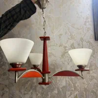 لوستر ۳ شاخه طرح چوب