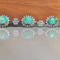 دستبند نقره فیروزه|جواهرات|ابهر, |دیوار