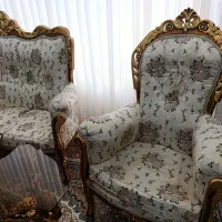 مبل سلطنتی ۷نفره به همراه بوفه|مبلمان خانگی و میز عسلی|دورود, |دیوار