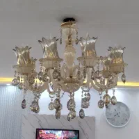 لوستر ۸ شاخه کریستال