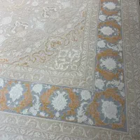 جفت فرش۹متری دیزاین۱۲۰۰شانه درحدنوتمام نخ گلبرجسته|فرش|مشهد, شهید مطهری|دیوار