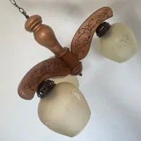 لوستر تک شاخه و ۳ شاخه چوبی