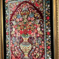 تابلو فرش تمام ابریشم قم