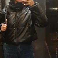 کاپشن چرم کراپ