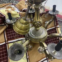 لوستر ۶ شاخه تمام برنجی